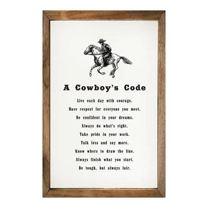 Cowboy Code print