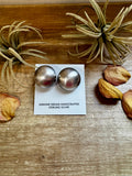 Large 30mm Sterling Silver Saucer Pearl Stud Earrings – USA Made